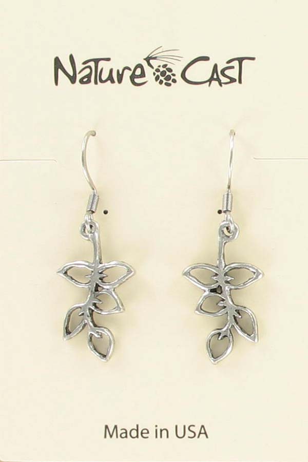 Earring dangle leaves on branch THUMBNAIL