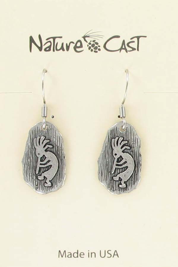Earring dangle kokopelli petroglyph THUMBNAIL