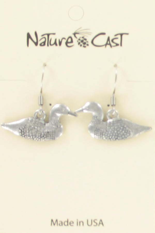Earring dangle loon THUMBNAIL