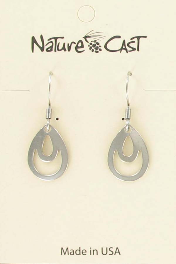 Earring dangle small oval drop THUMBNAIL