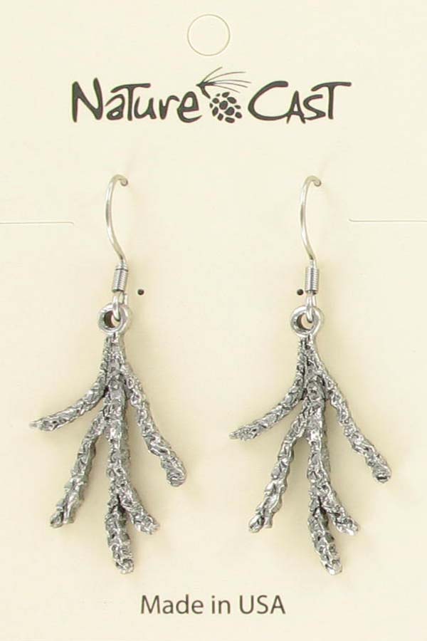 Earring dangle cedar branch THUMBNAIL