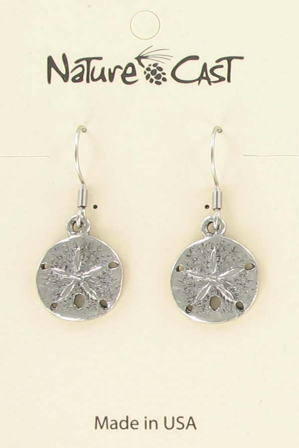 Earring dangle sand dollar THUMBNAIL