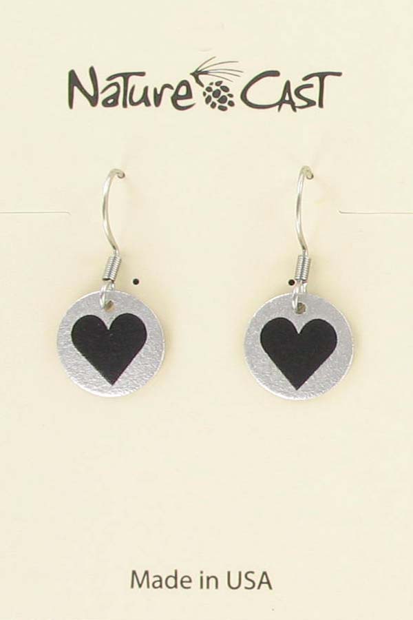 Earring dangle small heart THUMBNAIL