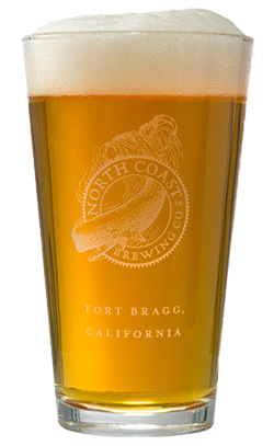 North Coast Brewing Logo Pint Glass MAIN