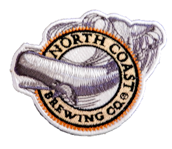 Embroidered Patch with North Coast Brewing Co. Whale Logo LARGE