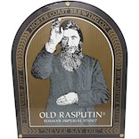 Old Rasputin porcelain sign THUMBNAIL