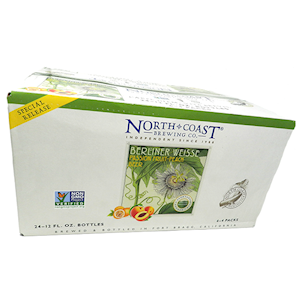 Berliner Weisse Passion Fruit Peach case of  24 - 12 oz. bottles LARGE