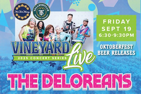 Vineyard Live Concert - The Deloreans - September 19, 2025 THUMBNAIL