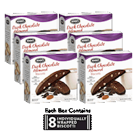 6 Boxes of Dark Chocolate Almond Biscotti MAIN