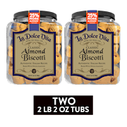 Two 34 oz. Tubs of Classic Almond Biscotti THUMBNAIL