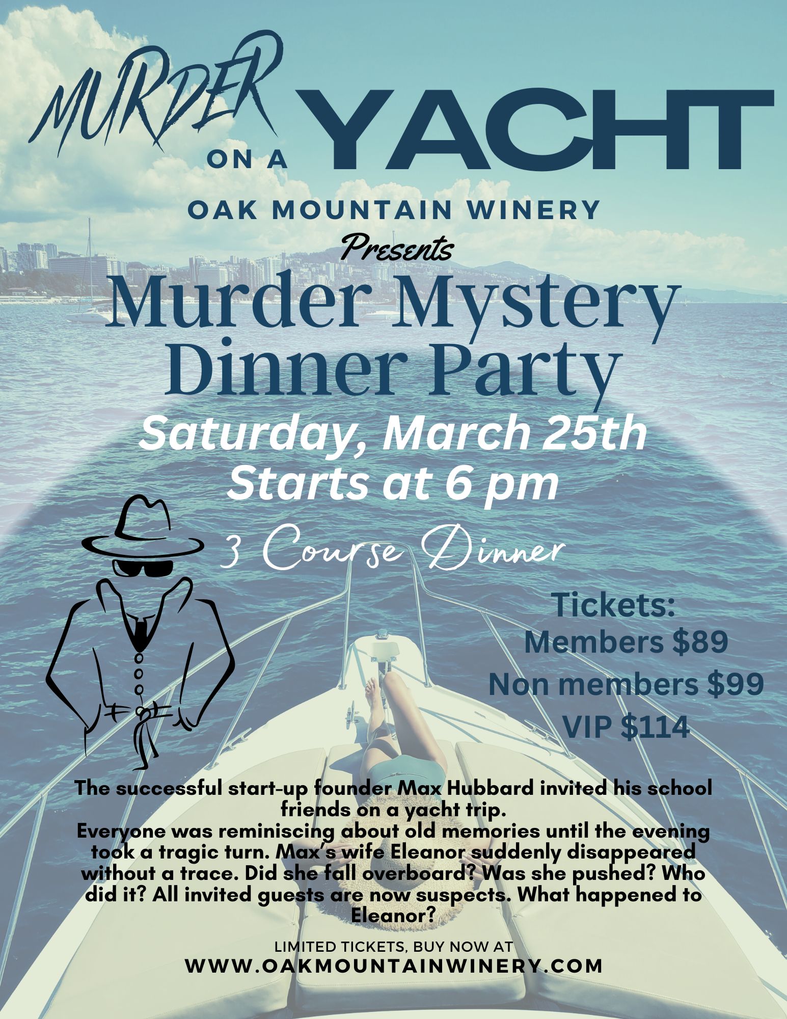 Murder Mystery Dinner Show-General Admission THUMBNAIL