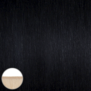 22" [SLIM] Machine Weft (#1 - Black) [DROP SHIP] THUMBNAIL