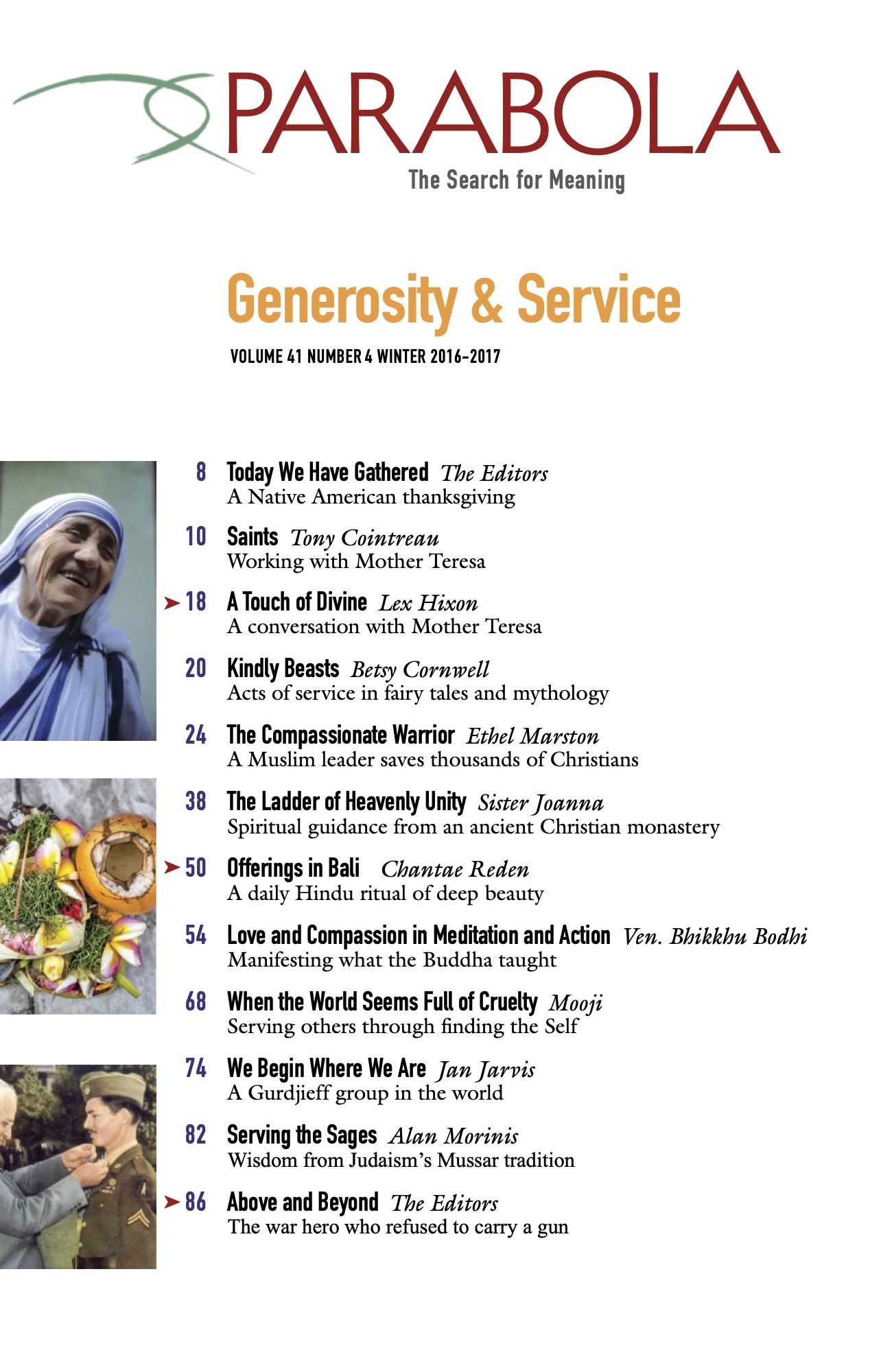 VOL. 41:4 Generosity & Service SWATCH