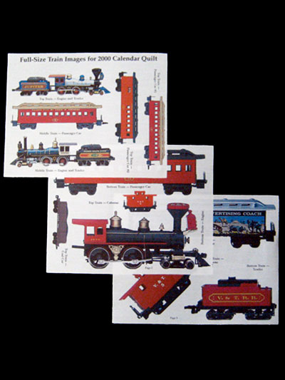 Piecemakers 2000 Calendar Photo Transfers for Trains - on fabric MAIN