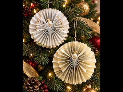 Angel Christmas Tree Ornaments from Recycled Books LARGE