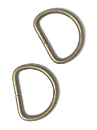 Antique Brass D-Rings – 1-1/2" – set of 2 THUMBNAIL
