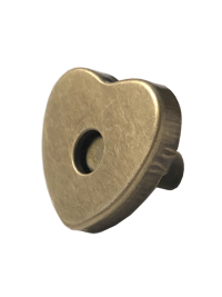 Antique Brass Heart Snaps – 3/4" – 4 sets THUMBNAIL