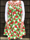 Popover Pinafore Apron — Poinsettias SWATCH