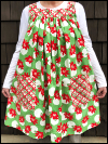 Popover Pinafore Apron — Poinsettias SWATCH