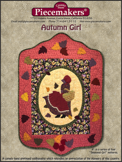 Autumn Girl a Piecemakers wallhanging pattern LARGE