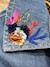 Beach Scene on Denim Shirt SWATCH