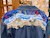 Beach Scene on Denim Shirt SWATCH
