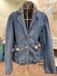 Bird Call - Hand Stitched Denim Jacket THUMBNAIL