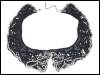 Vintage Black Lace Collar with Pearls SWATCH