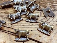 Cow With Bell Plastic Button THUMBNAIL