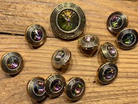 "Aurora Borealis" Plastic Button THUMBNAIL