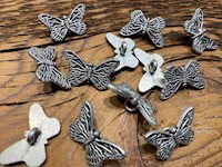 Butterfly Metal Italian Button THUMBNAIL