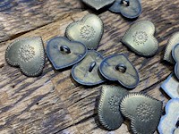 Heart Metal Button -  Italian THUMBNAIL