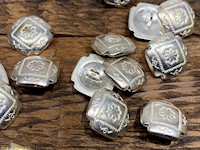 Southwest Square Metal Button Made in Italy THUMBNAIL