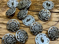 Openwork Snowflake Metal Button THUMBNAIL