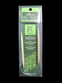 Clover Takumi Bamboo Circular Knitting Needles 16" long – No. 8 (5.0mm) * THUMBNAIL