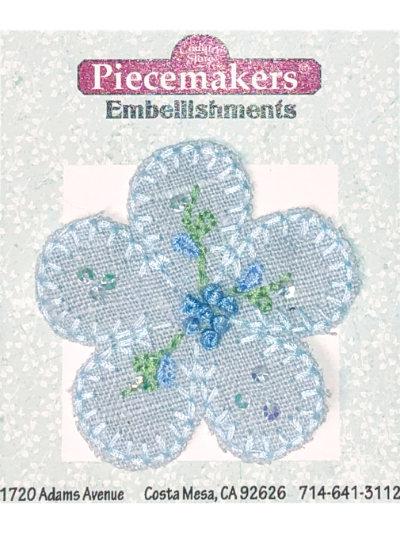 Cotton Flower Applique – Light Blue MAIN