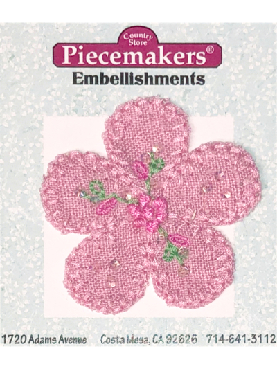 Cotton Flower Applique – Pink MAIN