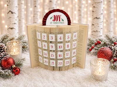 Advent Calendar from a Hard-Bound Book LARGE