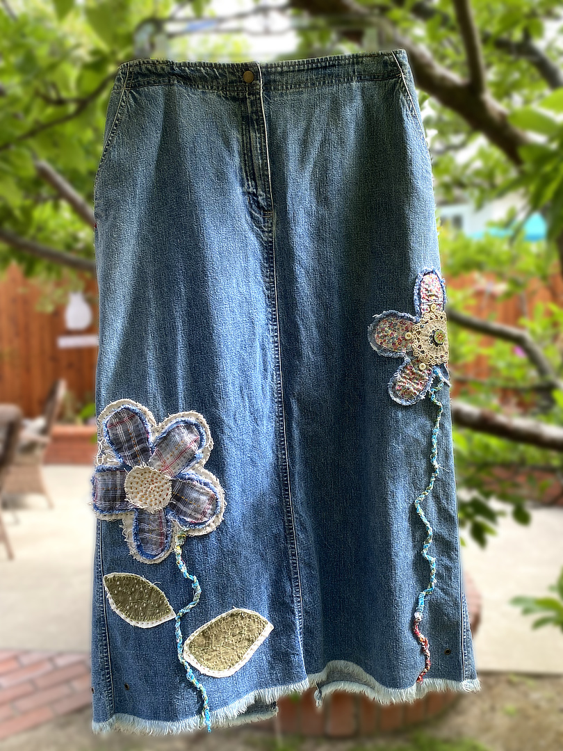 Denim Bloom Skirt THUMBNAIL