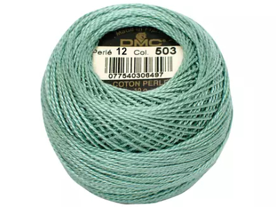 DMC #12 Perle Cotton Ball – Col. 503 Thyme Green MAIN