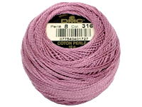 DMC #8 Perle Cotton Ball  – Col. 316 Antique Mauve Med. THUMBNAIL