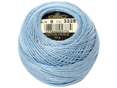 DMC #8 Perle Cotton Ball – Col. 3325 Lt Baby Blue LARGE