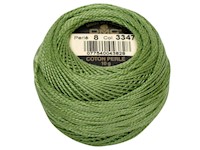 DMC #8 Perle Cotton Ball – Col. 3347 Med Yellow Green THUMBNAIL