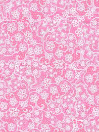 Patrick Lose Fabrics "Celebrations" # 10135-21-PINK – White Lace Floral on Pink THUMBNAIL