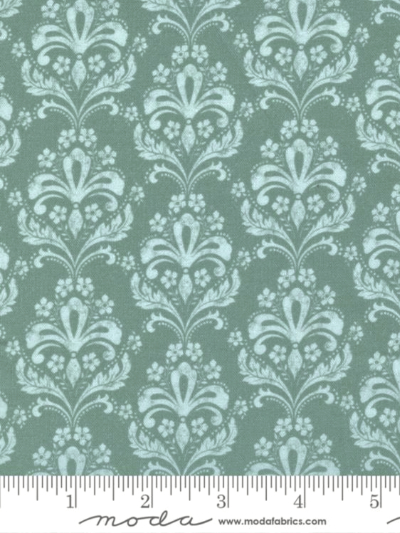 Moda "Garden Society" # 11894-19-TEAL – Garden Damask MAIN