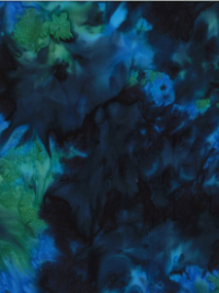 Hoffman "Hand-dyed Mottles – Style 1384 Smoothies" # 1384-682-Deep-Blue – Blue and Green Batik THUMBNAIL