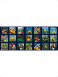 QT Fabrics "Songbirds" # 1649-27784-N – Miscellaneous Bird Squares Panel THUMBNAIL
