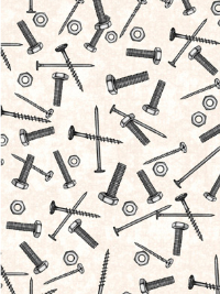 QT Fabrics "A Little Handy" # 1649-28199-E – Nails, Nuts and Bolts THUMBNAIL