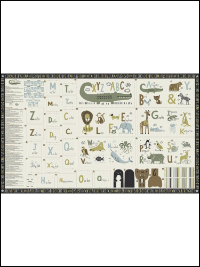 Moda "ABC XYZ" # 20810-11-MULTI – ABC Book Panel THUMBNAIL