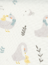 Moda "Little Ducklings" # 25100-11DG – Ducklings on White Gauze THUMBNAIL